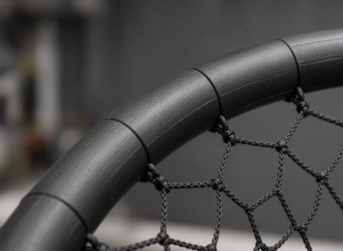Close-up of a capture net at the perimeter